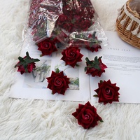 Bunga Mawar Beludru Mini Buatan Tiruan Bahan Corsage Model MGH-082 untuk Dekorasi Pernikahan & Luar Ruangan Grosir Dekorasi Topi