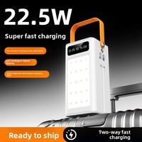 Batterie externe portable transfrontalière 50000 mAh ultra-grande capacité au lithium-ion avec câble de données intégré, charge rapide et affichage LED