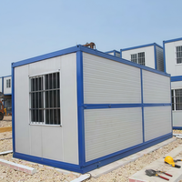 Maison conteneur pliable de type X sur mesure de 20 pieds, cabine préfabriquée avec système préconstruit pour une mise en place rapide du projet
