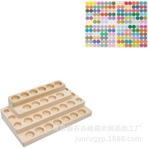 Wooden Essential Oil Storage Rack 3 Tier <b>Desktop</b> Organizer For Cosmetic Personal Care Products - Product Image 5