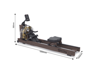 DEBY Faltbares Holz-Rudergerät |   Umweltfreundliches Cardio-Fitnessgerät für den Heimgebrauch mit Eingebautem Rad Einfache Montage 150kg Tragkraft - Product Image 4