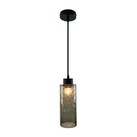 Lustre moderne en verre ambré suspendu pour restaurant, salle à manger, maison