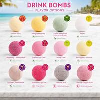 Non-Alcoholic Fruity Drink Bomb with Edible Glitter Mocktail Mix Instant Drink Powder Dissolvable Beverage Cube Custom Logo