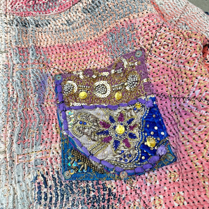 디즈뉴 고품질 데님 재킷 커스텀 컬러 블록 패치워크 봄버 청자켓 패션 청자켓 - Product Image 4