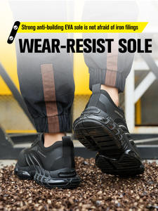热卖男士工业安全鞋防刺穿防滑钢趾运动鞋厂家用 - Product Image 6