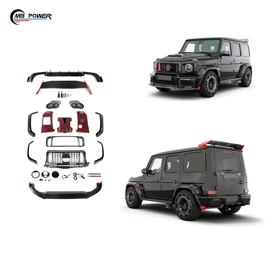 W463a W464 Auto-Accessoires G Wagon Bodykit Facelift Raket G900 Stijl Bodykit Voorlip Achterspoiler Voor G Klasse W464 W463a