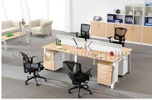 Cuộc họp Tủ phân vùng mô-đun chia sẻ nhân viên bàn 4 chỗ Máy tính văn phòng bàn làm việc - Product Image 2