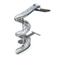 Aire de jeux extérieure d'équipement de glissière en spirale d'acier inoxydable de conception simple