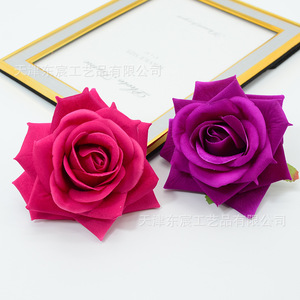 ดอกกุหลาบผ้าไหมฐานดอกไม้ประดิษฐ์ ดงเฉิน ขนาด 11 ซม. สำหรับตกแต่งงานแต่งงานและตกแต่งบ้าน - Product Image 4