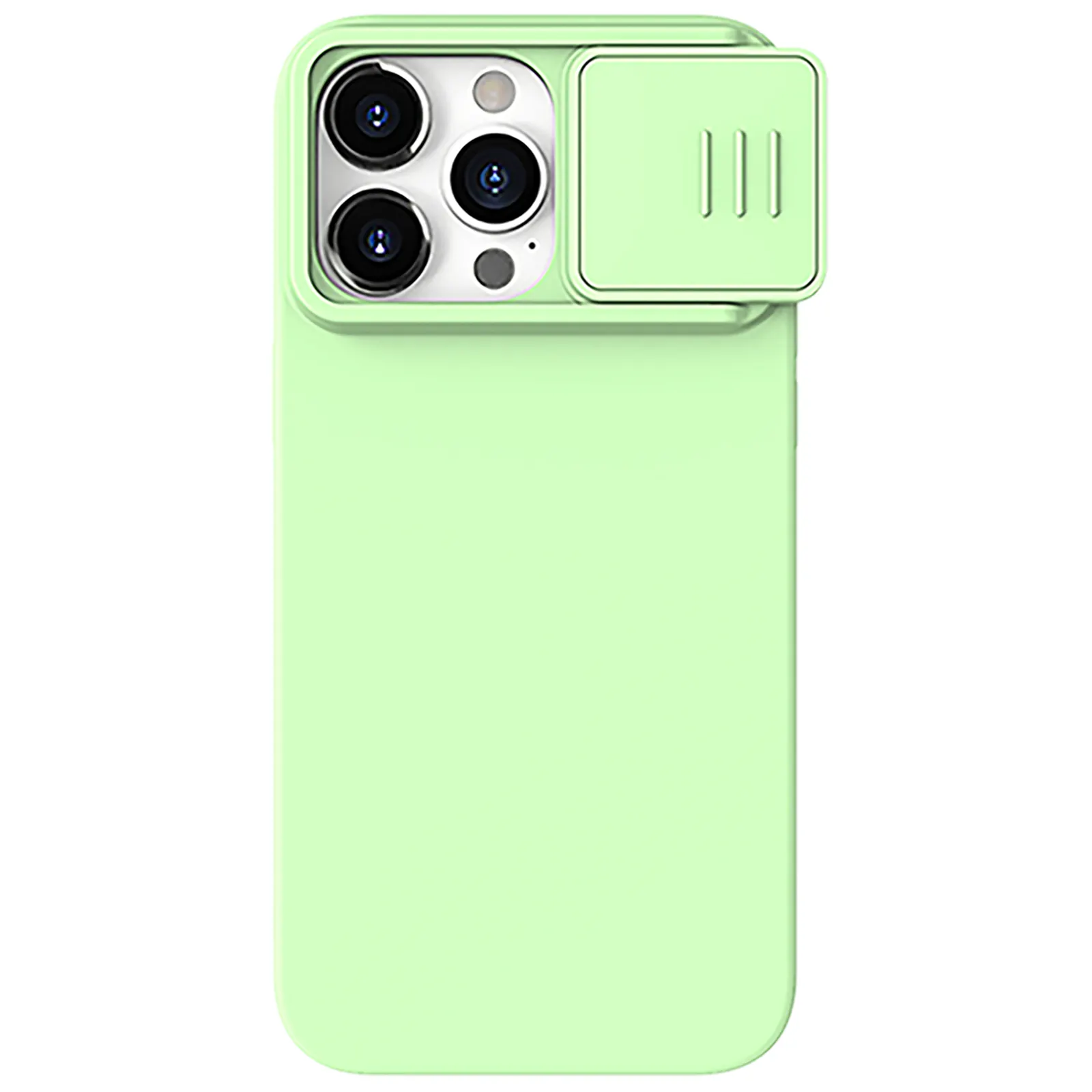 Nillkin nane yeşil CamShield ipeksi manyetik silikon kılıf Apple iPhone 15 için Pro Max cep telefon aksesuarı