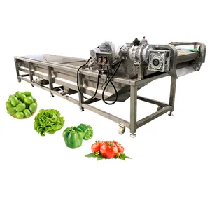 Industrial Strawberry Apple Washing Line Drying Machine Air Bubble Fruit Vegetable Washer vegetable washing machine