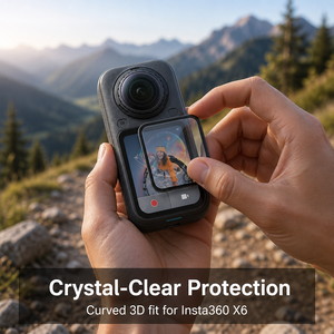 Protection d'écran en verre trempé pour Insta360 X6, <span class=keywords><strong>film</strong></span> transparent HD incurvé 3D pour caméra <span class=keywords><strong>360</strong></span>, anti-rayures, installation facile - Product Image 1
