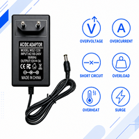 Adaptateurs secteur muraux européens EU Plug 12V 3A 36W CE RoHS à haute efficacité, prêts à être expédiés, pour enceintes intelligentes et appareils domestiques