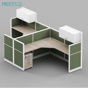 Modern Convertible <b>Extendable</b> 2-6 Seat Modular Wooden <b>Desk</b> MDF Office Furniture Drawer Partition Cubicle Table Home Staff - Product Image 4