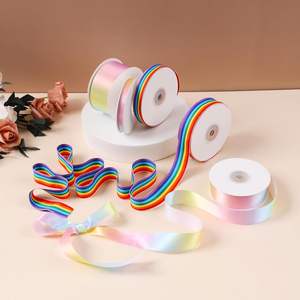 Cinta de Satén de Doble Cara de Lujo Suave de Fábrica de 4 cm, Cinta de Satén de Seda con Color Degradado en Ambos Lados - Product Image 5