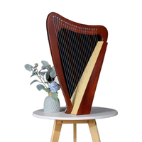 Srr23 Mini Harpe Lyre à Cordes Portable pour Débutants Masculins et Féminins Acier et Palissandre pour Piano Plumer et Jouer