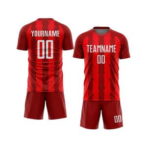 Conjunto de Camiseta y Pantalones Cortos de Fútbol con Rayas de Flecha, Manga Corta, Transpirable, de Secado Rápido, Uniforme de Entrenamiento para Hombres y Jóvenes - Product Image 1