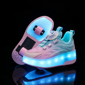 Scarpe da Pattinaggio Illuminanti Unisex per Bambini, Traspiranti e Comode con Suola in EVA e Tomaia in Rete, Logo Personalizzabile, Modello OEM/ODM - Product Image 1