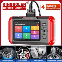 Herramienta de diagnóstico de coche KINGBOLEN S500 original ABS SRS ECM TCM 4 reinicio Freno de aceite SAS ETS reinicio todos los escáneres OBD2 LAUNCH CRP123E