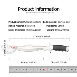 Cuchillo Táctico de Supervivencia Legion Bowie, Mango de Nogal G10, Funda de Acero Inoxidable de Alta Calidad, Cuchillo de Caza Personalizable OEM - Product Image 6