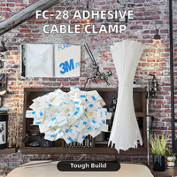 Clip de gestion de câbles en nylon adhésif Longsan FC-28 pour usage industriel
