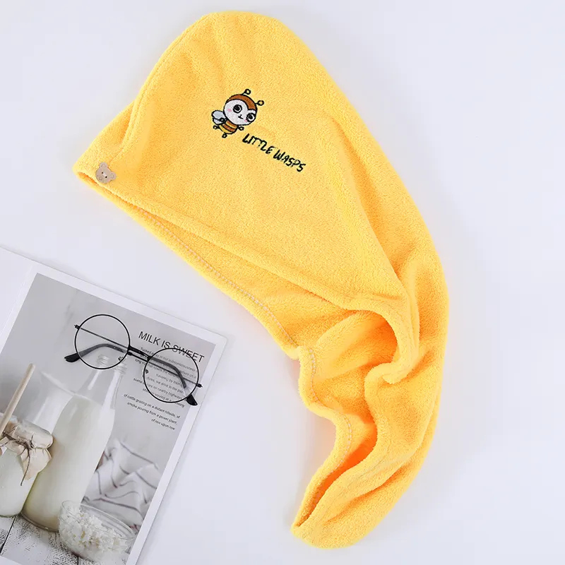 Turbante de secado rápido, toalla de microfibra personalizada, tela de microfibra superabsorbente, toalla comprimida lisa, toalla de pelo envolvente de alta calidad