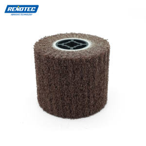 Disques à lamelles en oxyde d'aluminium, cylindre, tambour abrasif en nylon non tissé, 100 mm, OEM, haute dureté pour le meulage - Product Image 3