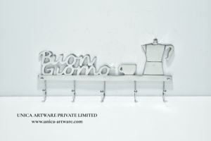 Ganchos de Pared Metálicos Modernos con Diseño de la Palabra Buon Giorno, Perchero Decorativo para Colgar Tazas, Toallas y Organizador de Cocina al Mejor Precio - Product Image 2