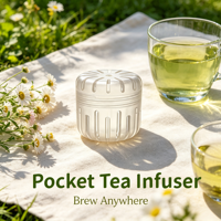 Infusor de Chá Reutilizável Ecológico com Construção em Plástico Tritan, Lavável na Máquina de Lavar Louça para Conjunto de Café e Chá