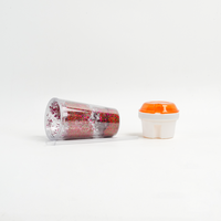 Gobelet en plastique personnalisé pour fête de rentrée scolaire, double paroi, 350 ml, réutilisable, pour boissons froides, avec couvercle et bol à collation