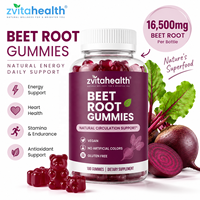 Gummies de Betterave à Marque Blanche avec CoQ10, Pépins de Raisin et Oxyde Nitrique – Complément Beauté, Énergie et Circulation Sanguine – OEM