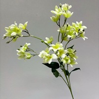 Orchidées artificielles en soie violette, accents floraux linéaires, fleurs d'osmanthus, lilas à tiges longues, pour mariage haut de gamme et luxueux