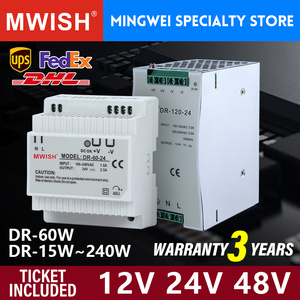 スマート検出MwishDr-240-24 240W 24V10Aアクセス制御システムDin RailSmpsスイッチング電源 - Product Image 5