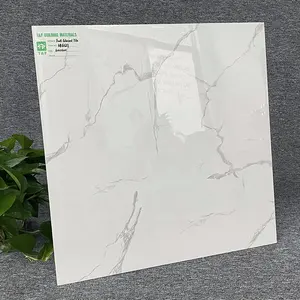 Offre Spéciale 60x60 Carreau de marbre brillant en porcelaine pour sol Poli Surface émaillée Carreaux de sol et de mur en porcelaine