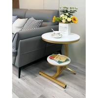 Table Basse Moderne Pliante en Bois Forme C ou Ronde, Style Nordique 2024, Petite Table d'Appoint pour Salon, Appartement ou Chevet