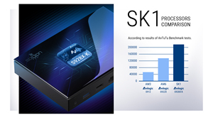 UGOOS SK1 Android TV Box 8K <span class=keywords><strong>Ultra</strong></span> <span class=keywords><strong>HD</strong></span> 8GB RAM 128GB ROM Control remoto por voz Amlogic S928X-K WiFi 6 BT 5,2 Top Box Set - Product Image 5