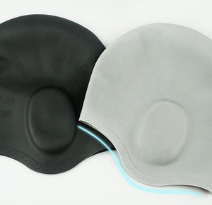 Casque de bain imperméable compétition professionnelle 3D <span class=keywords><strong>oreille</strong></span> protéger bonnet de bain en silicone - Product Image 5