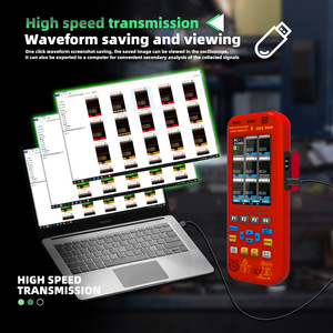 ออสซิลโลสโคปดิจิตอลแบบสองช่องสัญญาณ 50MHz เครื่องกำเนิดสัญญาณ มัลติมิเตอร์ แบบกราฟิก พกพาสะดวก พร้อมระบบ Auto Range และบันทึกข้อมูล - Product Image 4