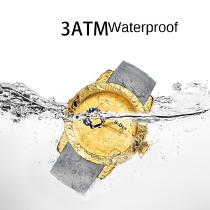 Reloj de Pulsera para Hombre, Diseño Europeo Americano, Ecológico, con Caja de Acrílico, Patrón de Dragón, Movimiento de Cuarzo, Resistente al Agua hasta 30 ATM - Product Image 3