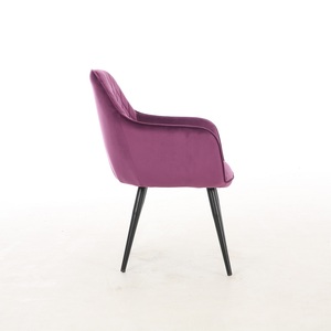 Factory Custom Free Sample Hotel Leisure <strong>Chairs</strong> Fabric <strong>Velvet</strong> Upholstered Dining <strong>Arm</strong> <strong>Chair</strong> - Product Image 5