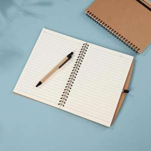 Carnet de notes Mairun Vintage A5 avec couverture à anneaux en papier kraft, style imprimé, durable, 80 feuilles, modèle Mr311 - Product Image 4