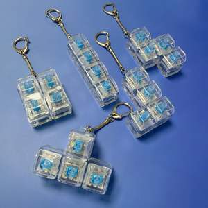 Porte-clés testeur de clavier mécanique Shine, régulateur de pression des doigts, décompression <span class=keywords><strong>Tetris</strong></span> quatre touches - Product Image 2