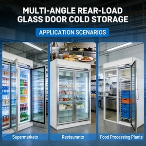 Frigorifero Commerciale Trasparente a Temperatura Singola con Porte in Vetro, per Supermercati, Esposizione Bevande, Conservazione Bevande Fredde - Product Image 2