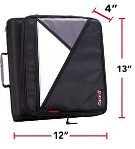 Carpeta con Cierre de 3 Anillos Portátil Case-it de 2 Pulgadas, Capacidad para 500 Hojas, con Bolsillo con Cierre, Organizador Multibolsillos - Product Image 5