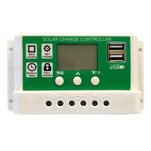 Jesudom LCD 10a20a30a tự động PWM Điện áp năng lượng mặt trời điều khiển 12V24V PV di động Bảng điều chỉnh sạc điều chỉnh USB 5V Đầu Ra