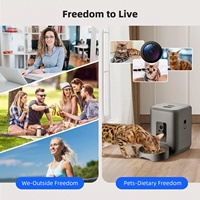 Comedero Automático para Gatos OEM de 2L con Cámara HD Integrada, Control Remoto WiFi a Prueba de Agua, Dispensador Inteligente de Comida para Mascotas con Temporizador, Diseño Moderno