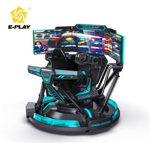 Simulator Balap Realitas Virtual Tiga Layar dengan Gerakan Enam Sumbu untuk Hiburan Interaktif Dalam dan Luar Ruangan, Bandara, Fiberglass - Product Image 2