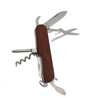 Hochwertiges multifunktion ales kleines Messer Klappmesser mit Schere Holz messer Schlüssel ring für Camping im Freien