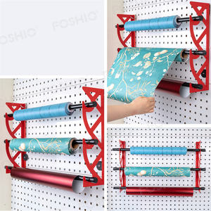 Foshio desain 3 pegangan vinil bungkus pemegang rak dinding dipasang rak penyimpanan dengan Bar - Product Image 5