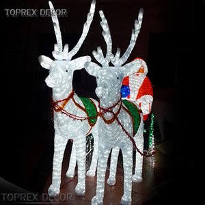 Luces LED 3D con Motivo de <span class=keywords><strong>Reno</strong></span> Navideño para Exteriores, <span class=keywords><strong>Adorno</strong></span> Navideño con Trineo de <span class=keywords><strong>Reno</strong></span> - Product Image 5